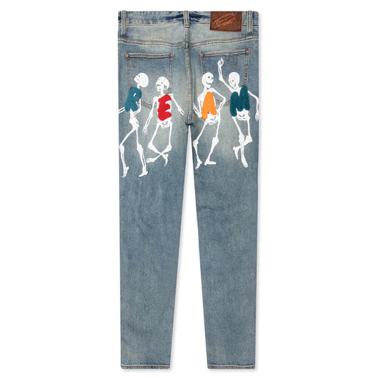 The Dead Don't Dance Jean - Medium Blue Wash