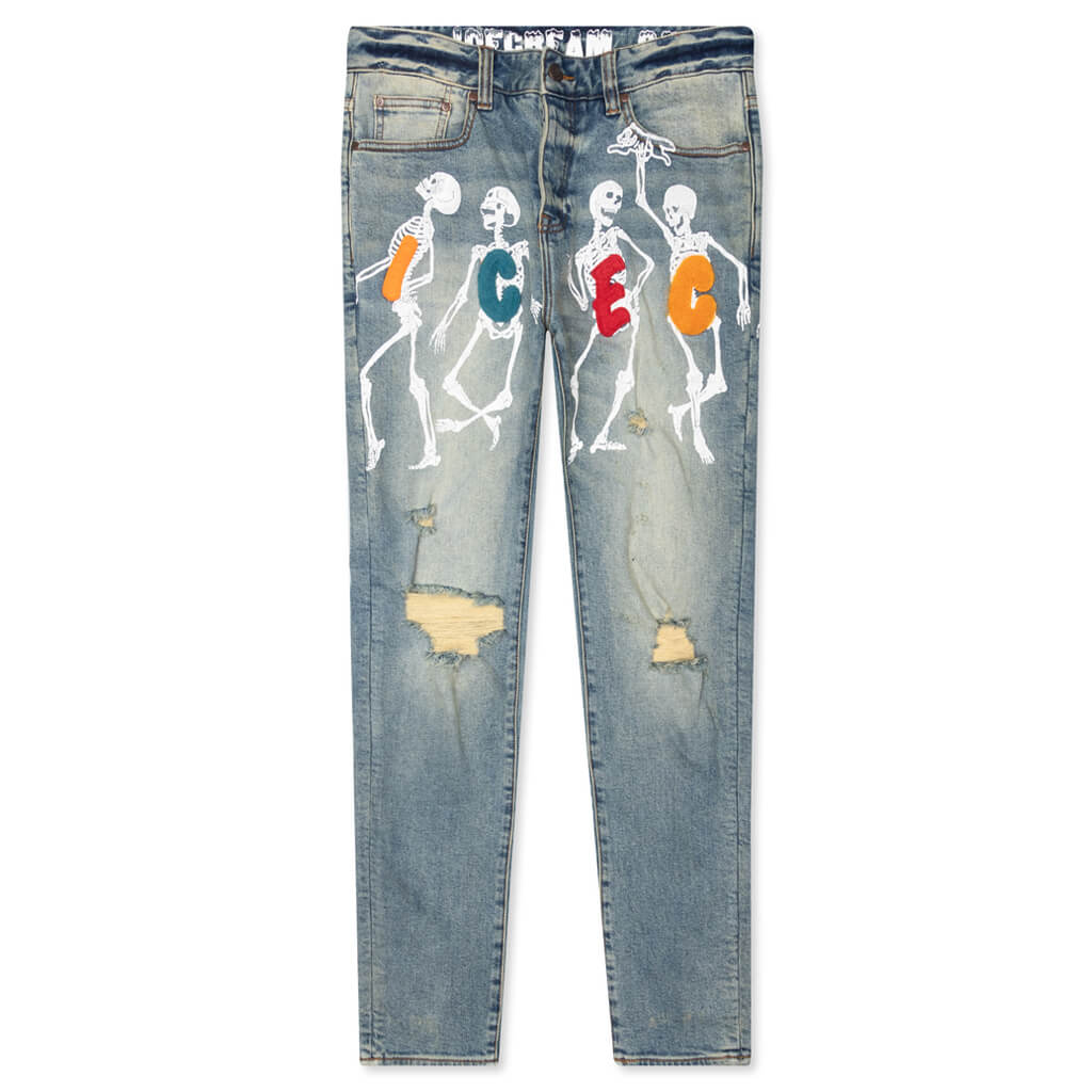 The Dead Don't Dance Jean - Medium Blue Wash