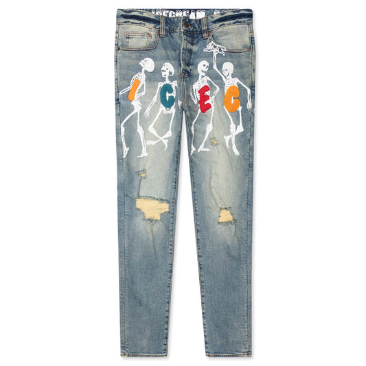 The Dead Don't Dance Jean - Medium Blue Wash