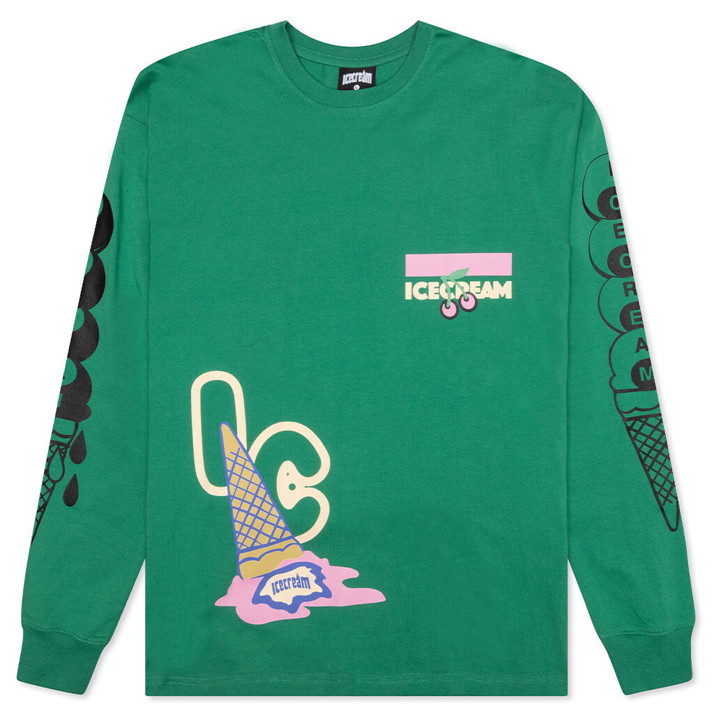 Waffle L/S Knit - Pine Green