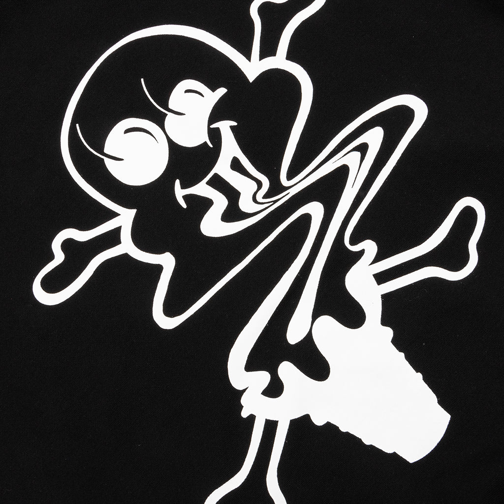 White Hoodie - Black