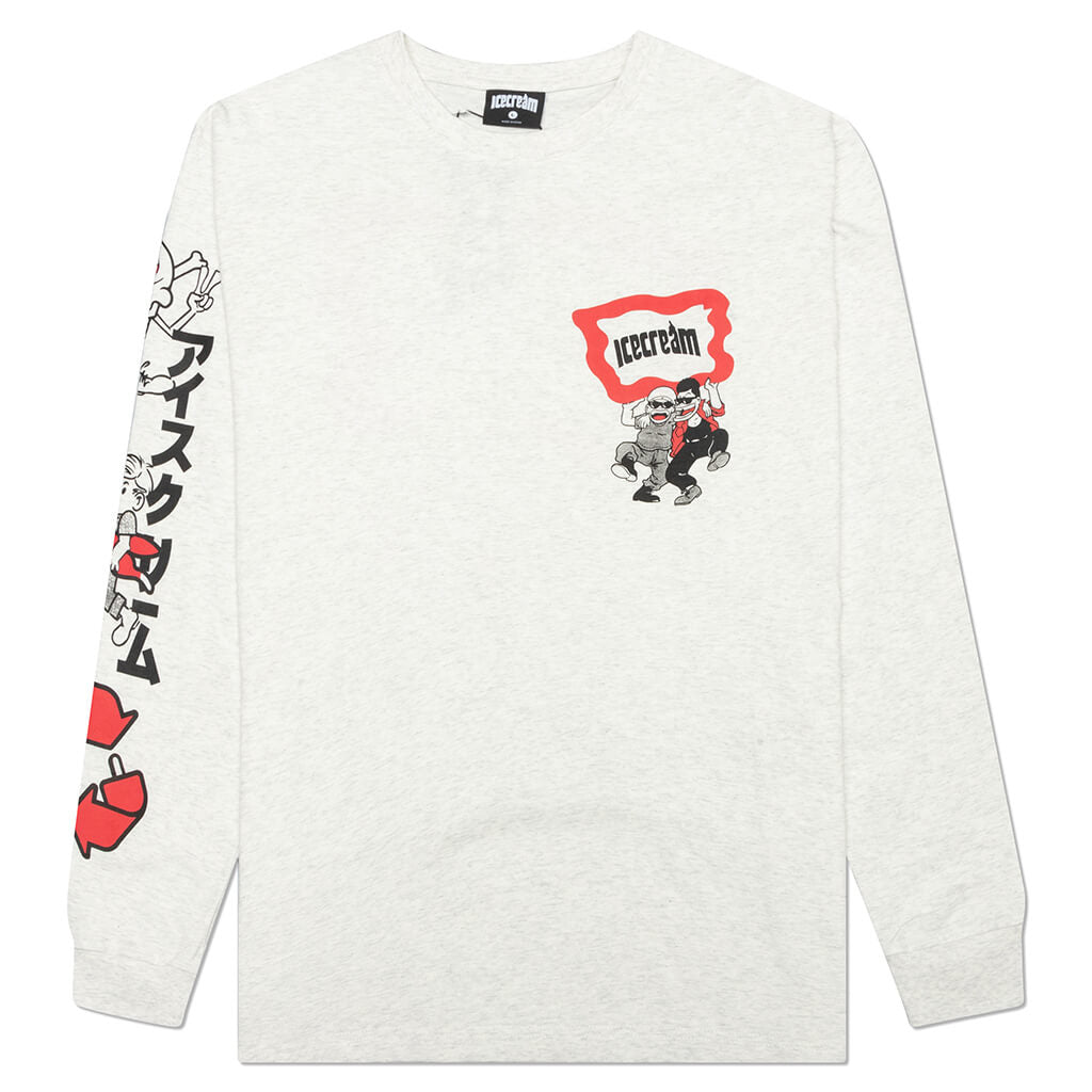 Nation L/S Knit - Light Heather Grey