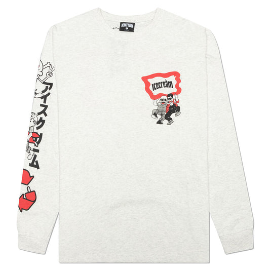 Nation L/S Knit - Light Heather Grey
