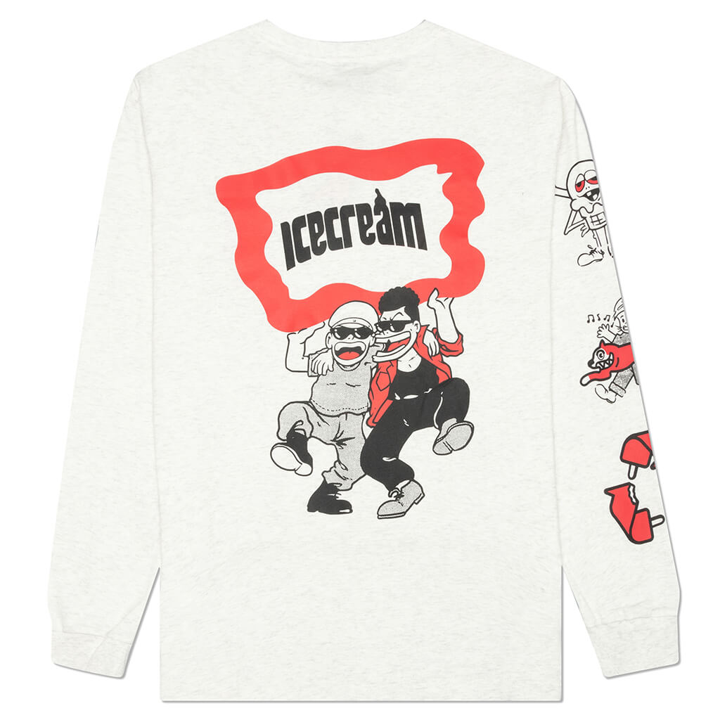 Nation L/S Knit - Light Heather Grey
