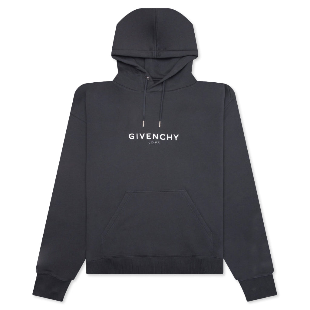 Printed Felpa Slim Fit Hoodie - Charcoal