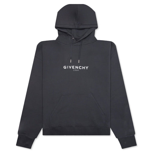 Printed Felpa Slim Fit Hoodie - Charcoal