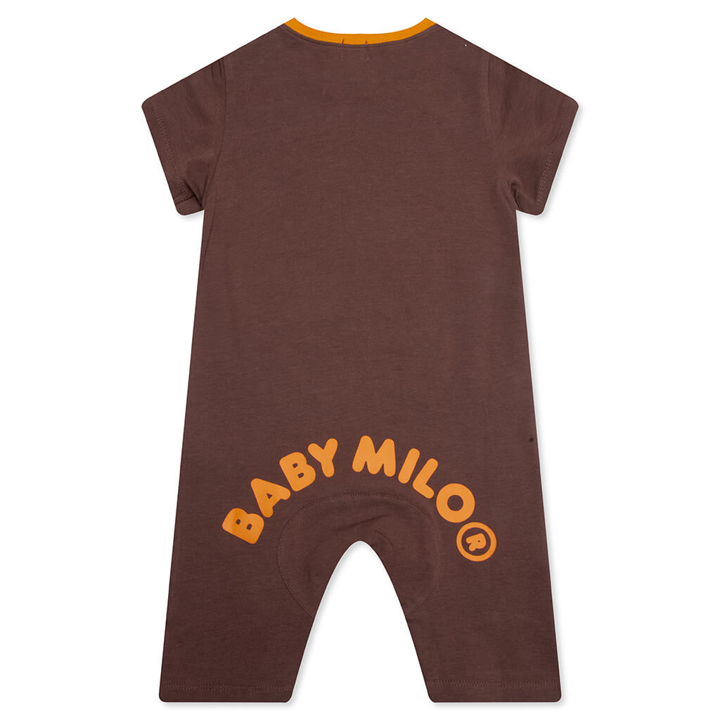 Infant's Milo Face Rompers - Brown