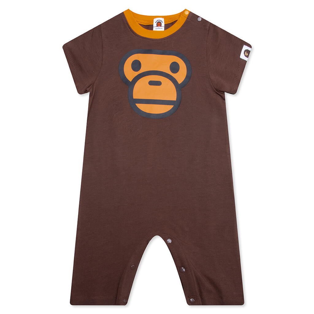 Infant's Milo Face Rompers - Brown