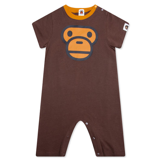 Infant's Milo Face Rompers - Brown