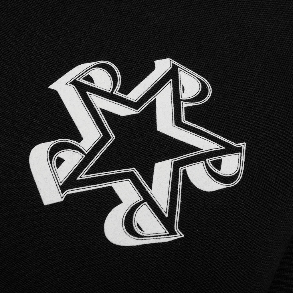 Initial Star Hoodie - Jet Black