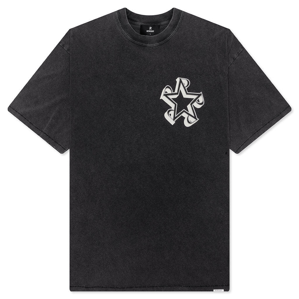 Initial Star T-Shirt - Vintage Grey