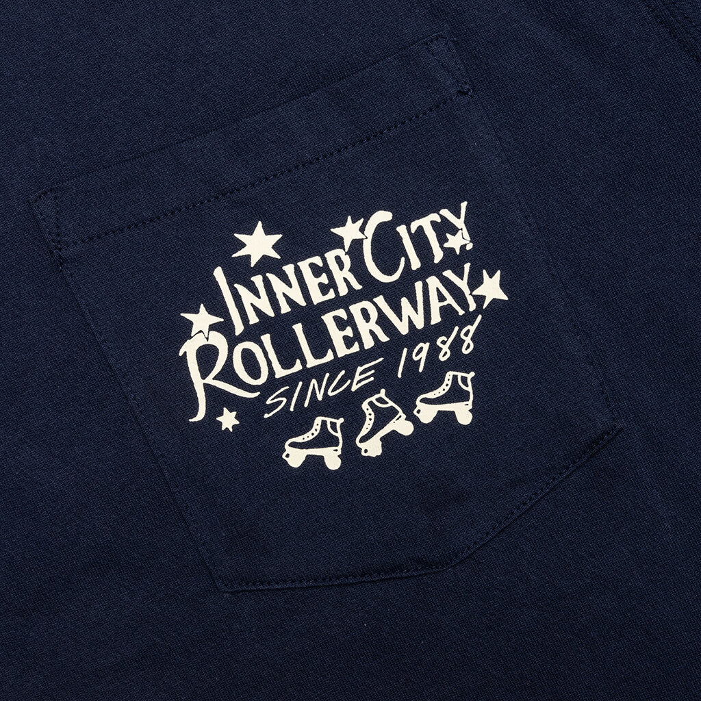 Inner City Rollerway S/S Tee - Navy