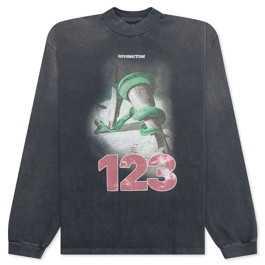 Inri Snake L/S Tee - Vintage Black