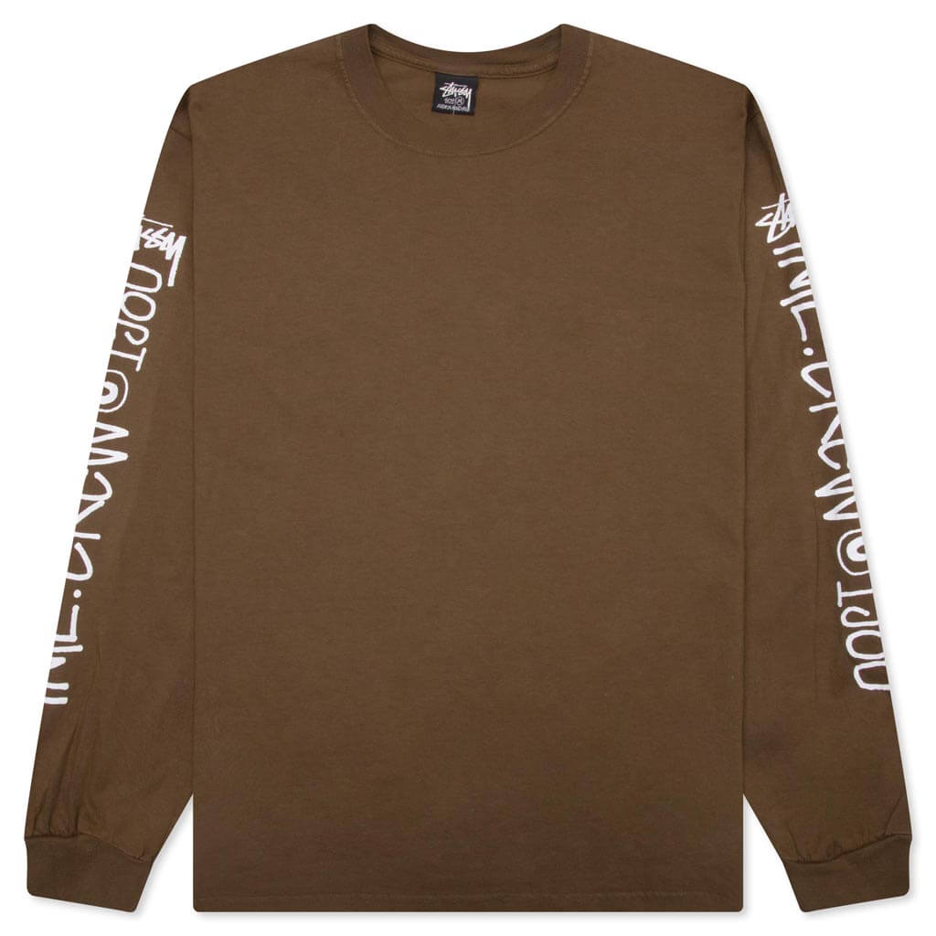 International Crew Pigment Dyed L/S Tee - Brown