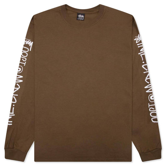 International Crew Pigment Dyed L/S Tee - Brown