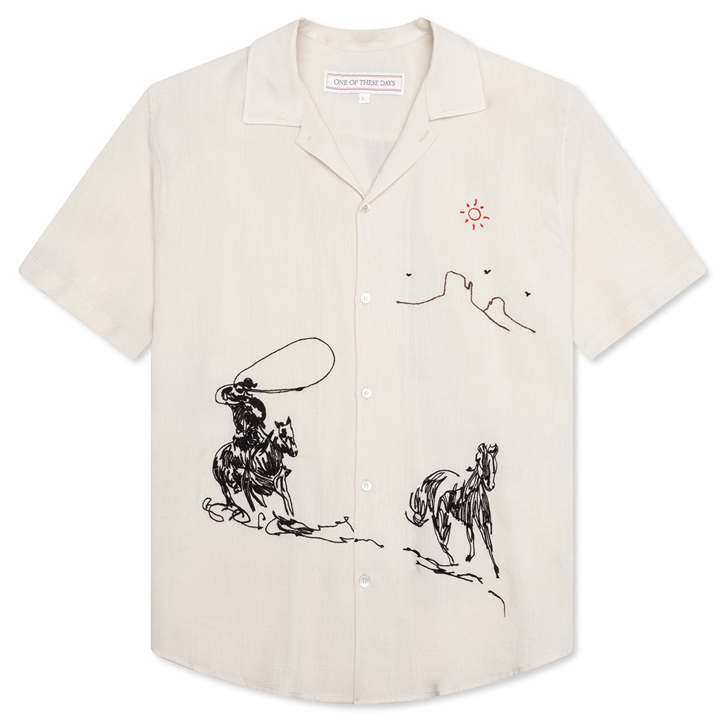 Into the Distance Camp Shirt - Ivory
