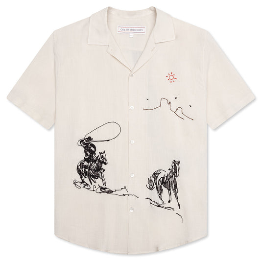 Into the Distance Camp Shirt - Ivory