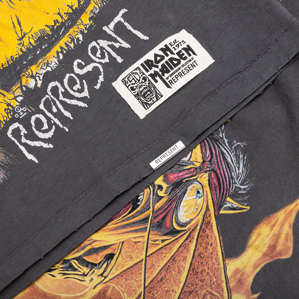 Represent x Iron Maiden Number Of Beast T-Shirt - Sunfade Grey