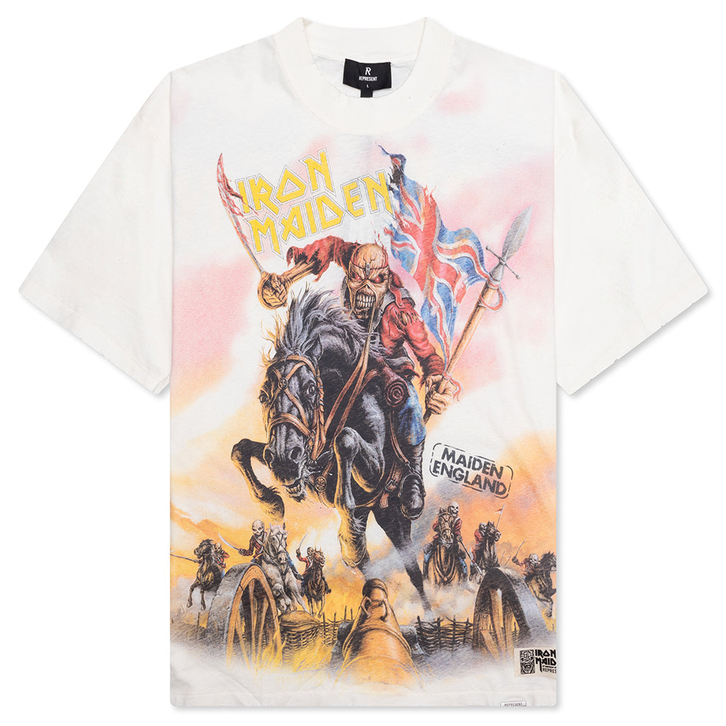 Represent x Iron Maiden Steed T-Shirt - Flat White