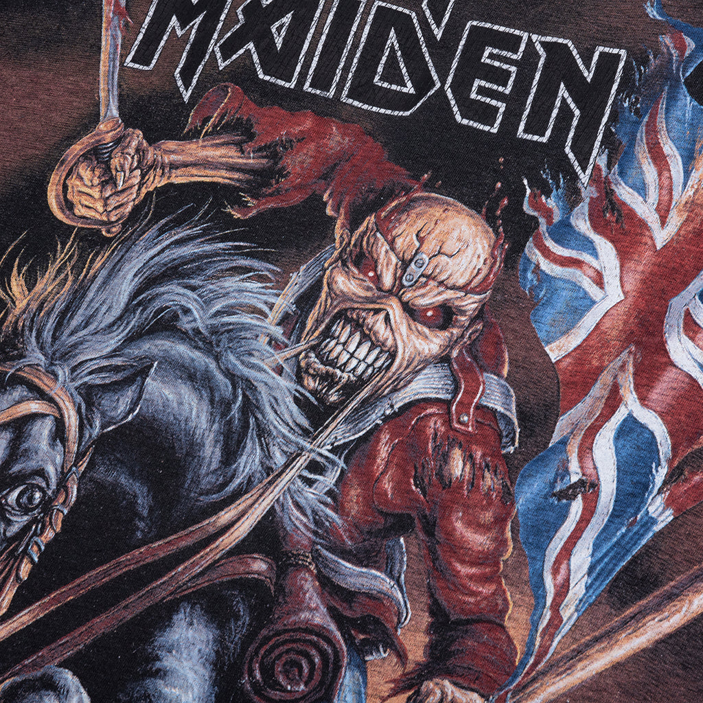Represent x Iron Maiden Steed T-Shirt - Stained Black