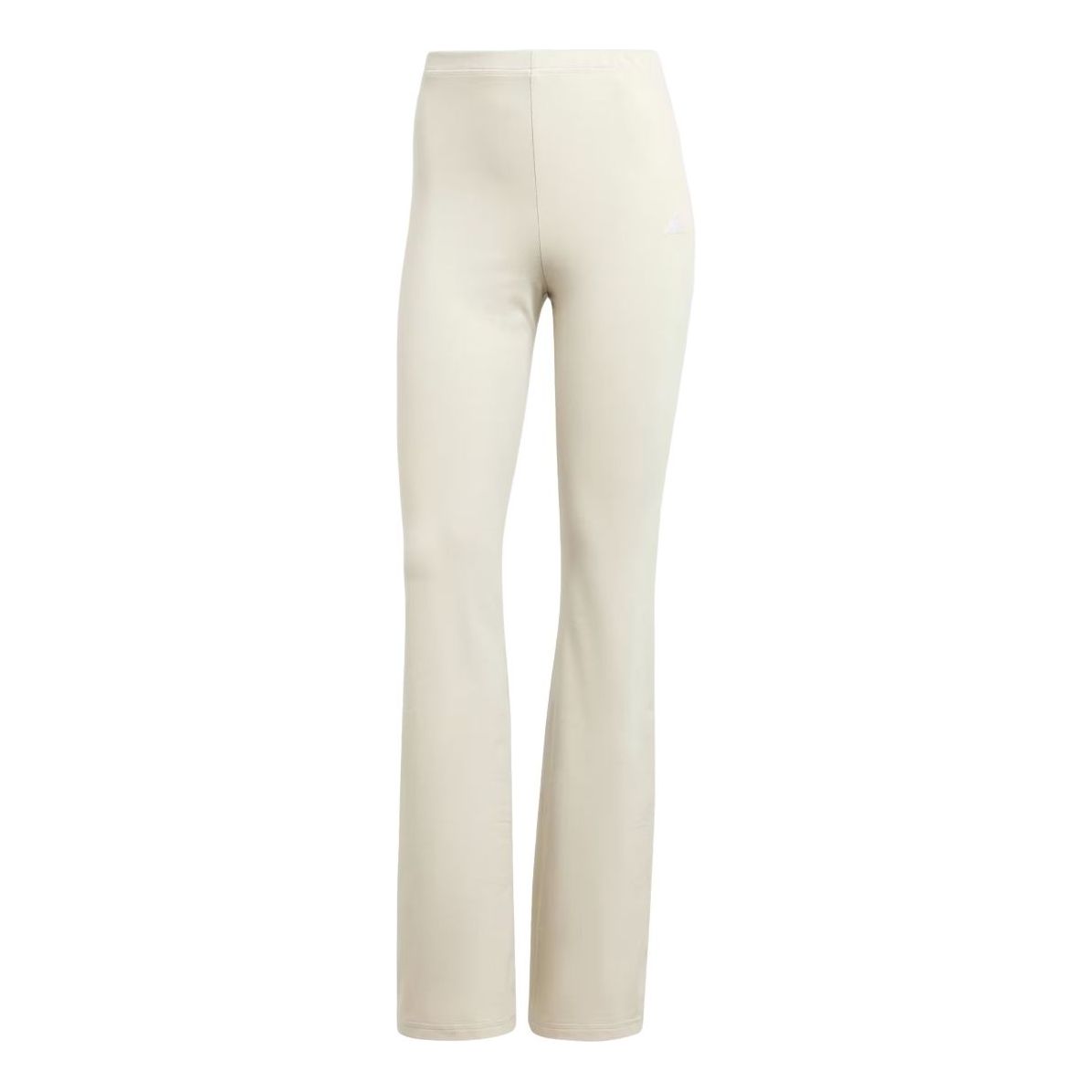 (WMNS) adidas Essentials Small Logo Flared Leggings 'Beige White' JD3072