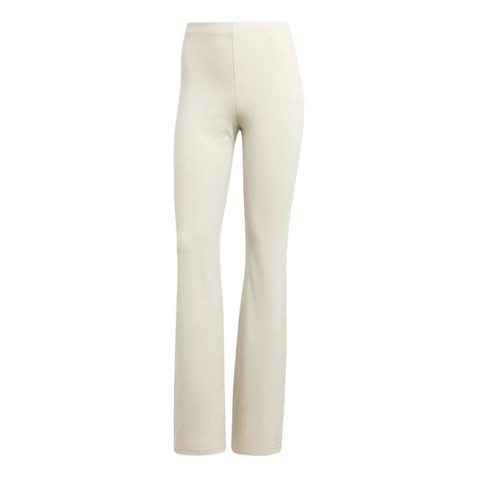 (WMNS) adidas Essentials Small Logo Flared Leggings 'Beige White' JD3072
