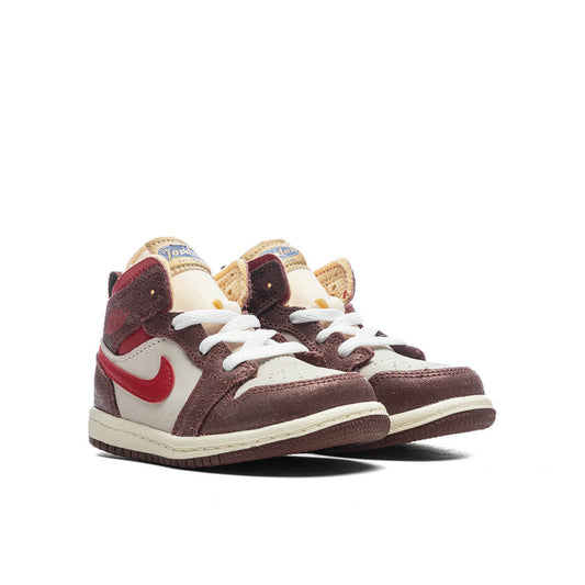 Jordan 1 Mid SE (TD) - Coconut Milk/Varsity Red/Dark Pony