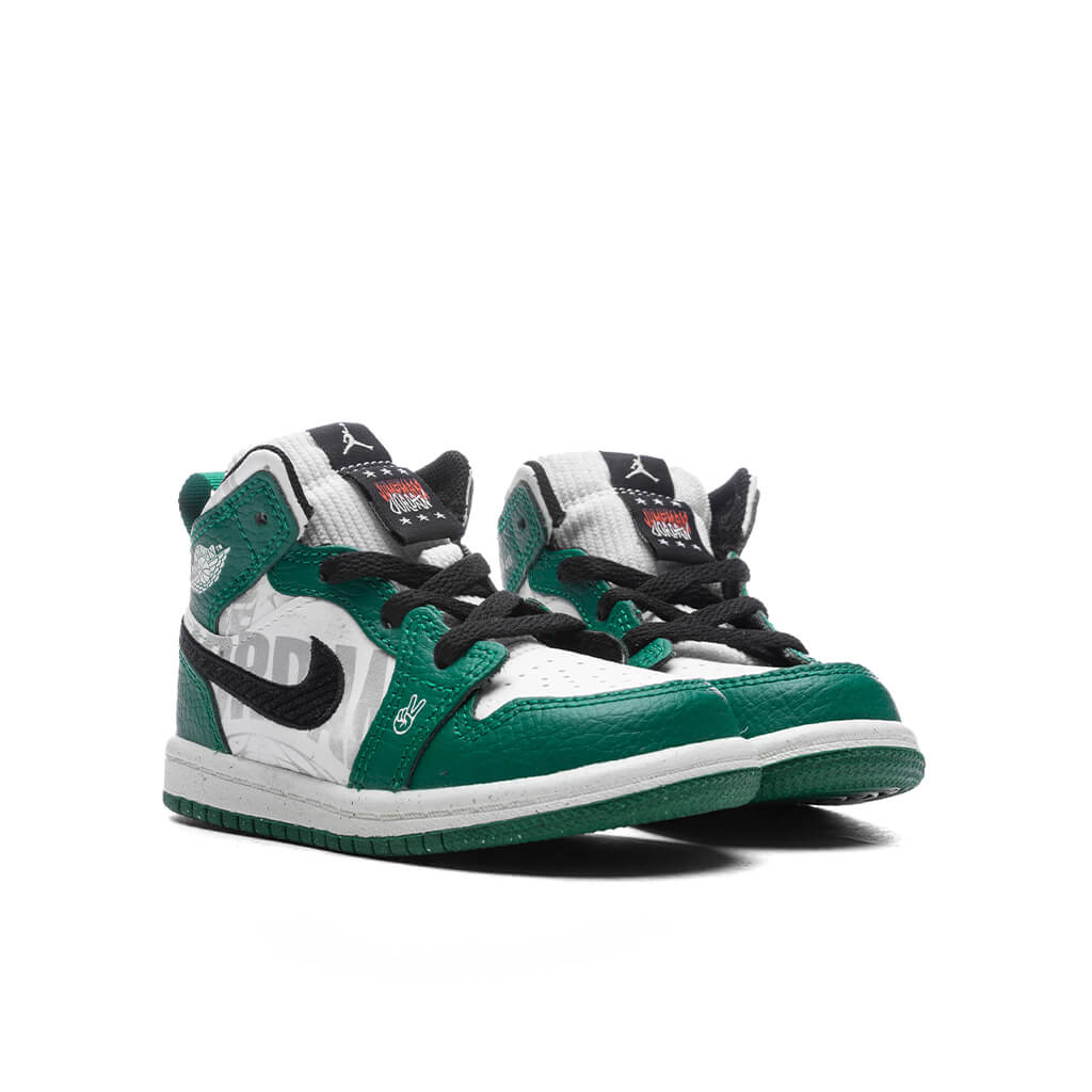 Jordan 1 Mid SE (TD) - Pine Green/Sail/Black/Team Orange