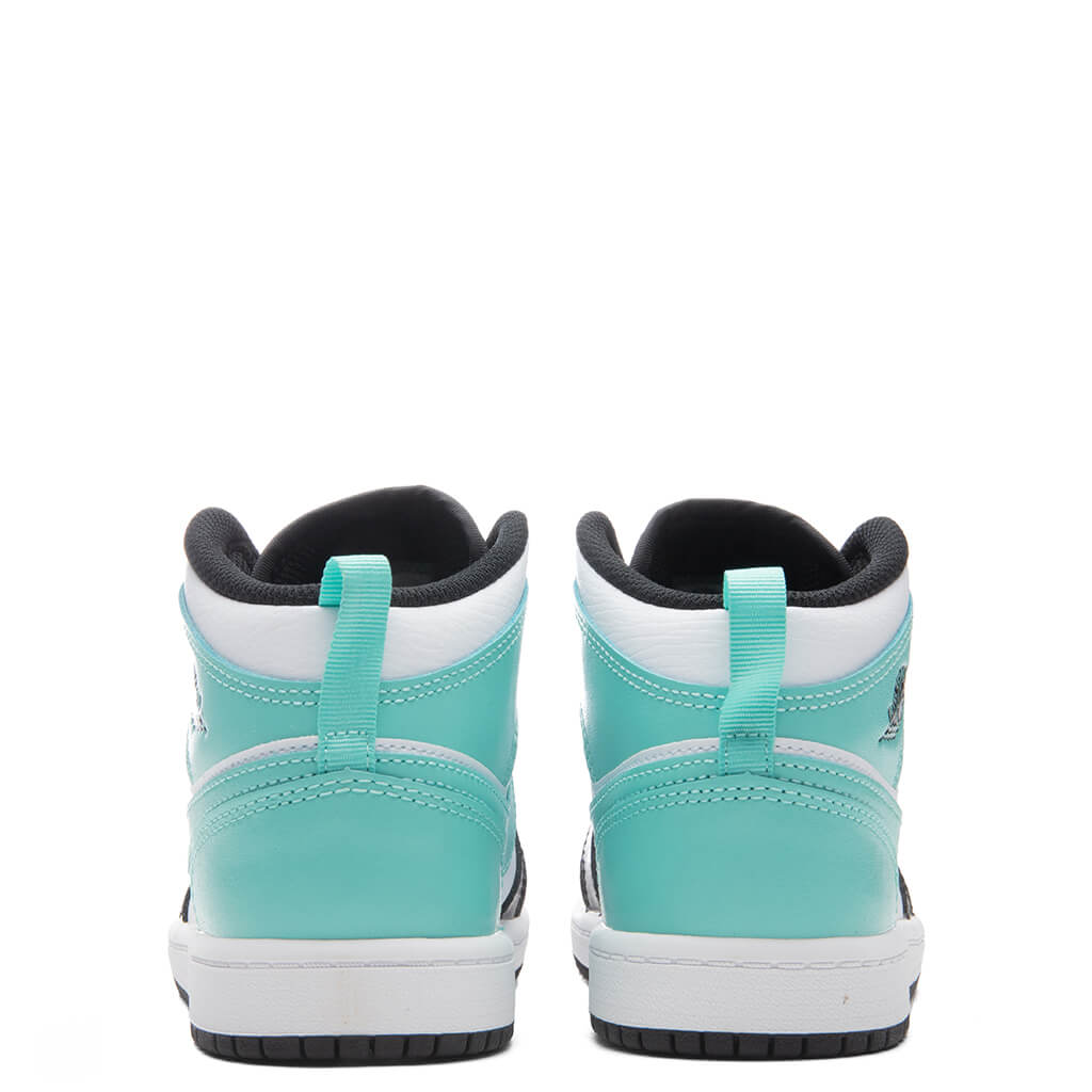 Air Jordan 1 Mid (PS) - White/Tropical Twist