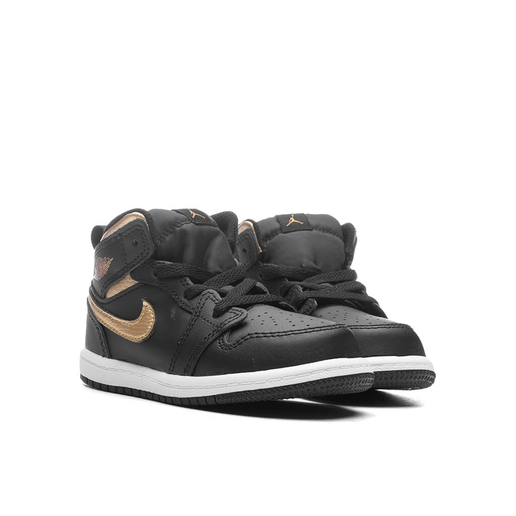 Jordan 1 Mid (TD) - Black/Metallic Gold/White