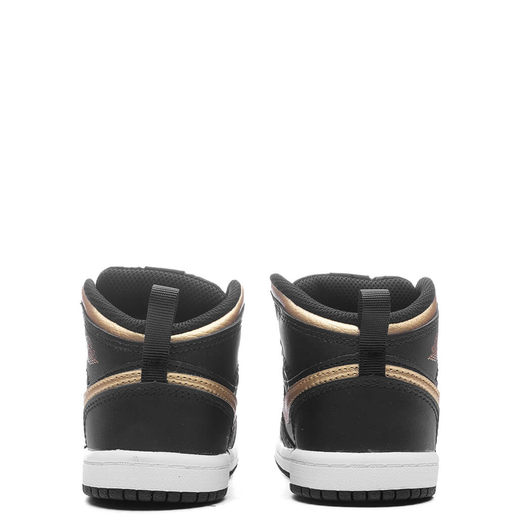 Jordan 1 Mid (TD) - Black/Metallic Gold/White