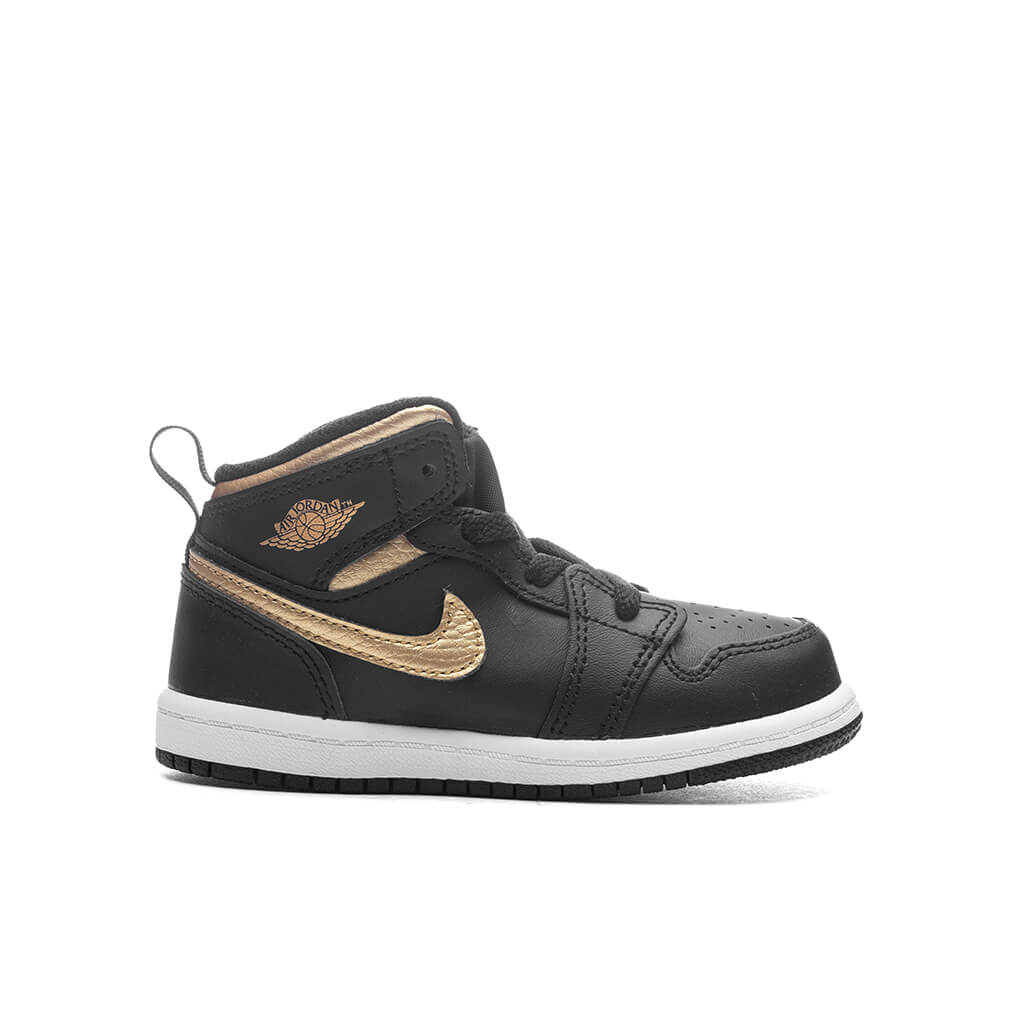 Jordan 1 Mid (TD) - Black/Metallic Gold/White
