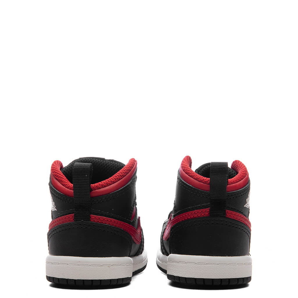 Jordan 1 Mid (TD) - Black/Varsity Red/Summit White