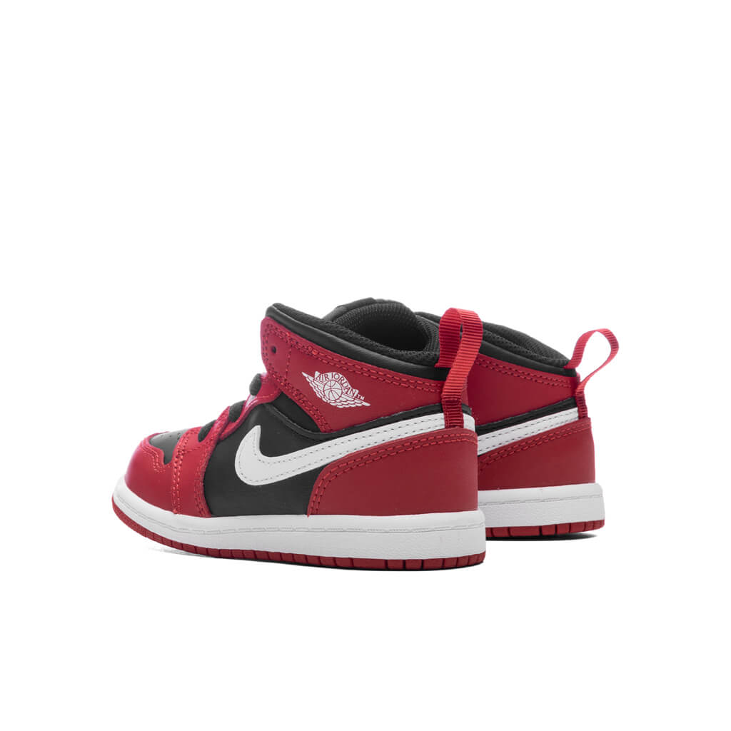 Jordan 1 Mid (TD) - Black/White/Gym Red