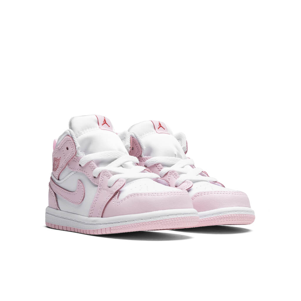 Jordan 1 Mid (TD) - Pink Foam/White/Fire Red