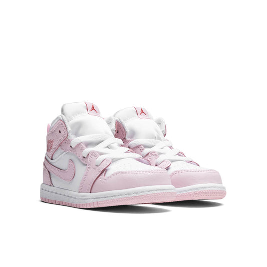 Jordan 1 Mid (TD) - Pink Foam/White/Fire Red