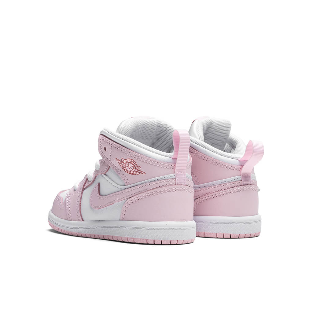 Jordan 1 Mid (TD) - Pink Foam/White/Fire Red