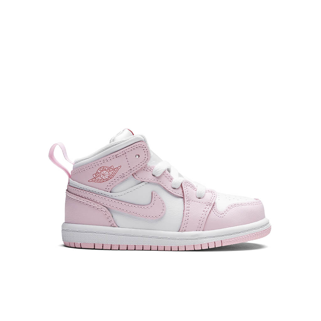 Jordan 1 Mid (TD) - Pink Foam/White/Fire Red