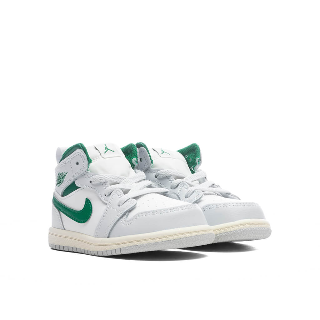 Jordan 1 Mid (TD) - Summit White/Pine Green/Pure Platinum