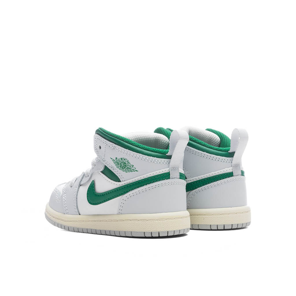 Jordan 1 Mid (TD) - Summit White/Pine Green/Pure Platinum