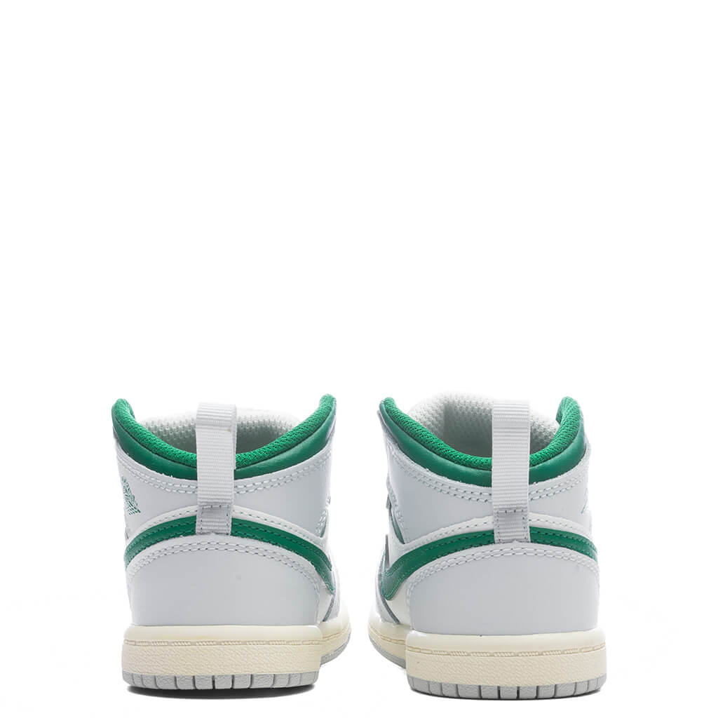 Jordan 1 Mid (TD) - Summit White/Pine Green/Pure Platinum