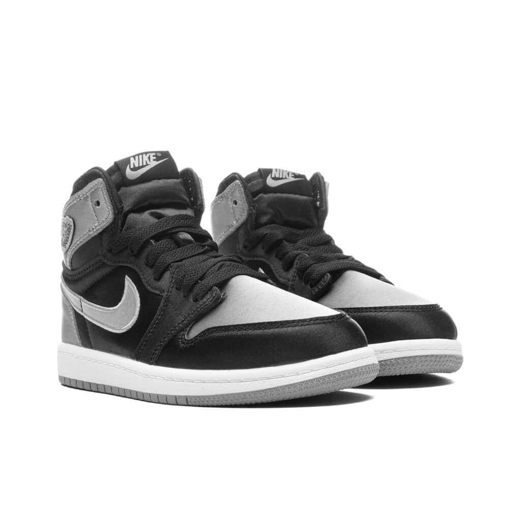 Air Jordan 1 Retro High OG 'Satin Shadow' (PS) - Black/Medium Grey/White