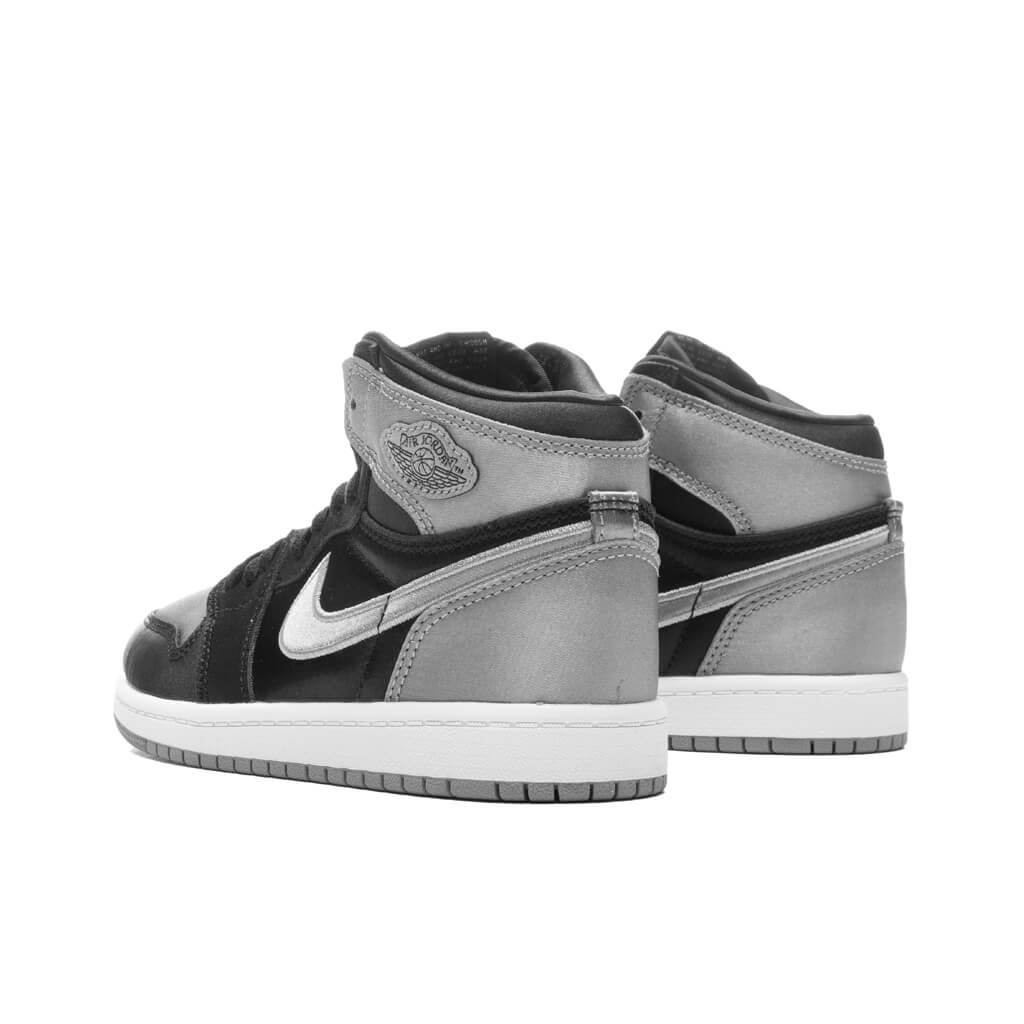 Air Jordan 1 Retro High OG 'Satin Shadow' (PS) - Black/Medium Grey/White
