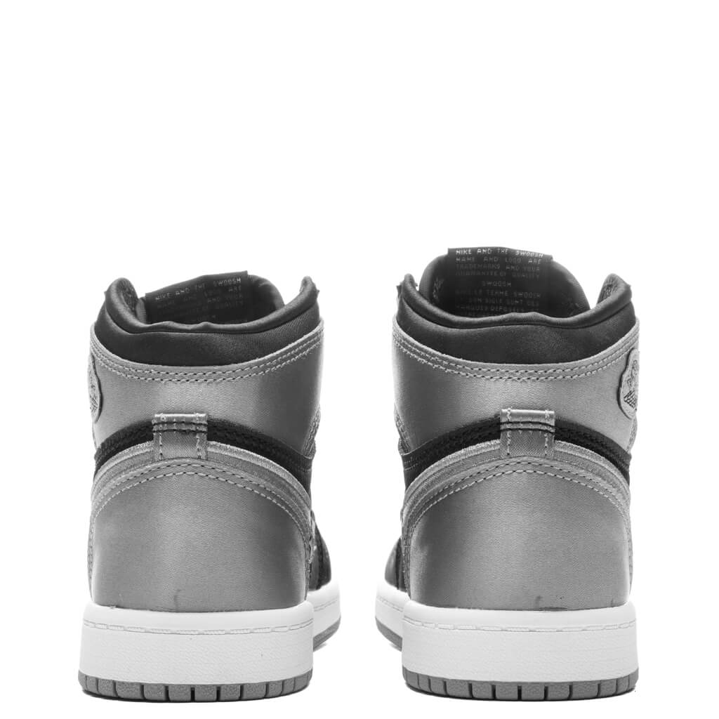 Air Jordan 1 Retro High OG 'Satin Shadow' (PS) - Black/Medium Grey/White