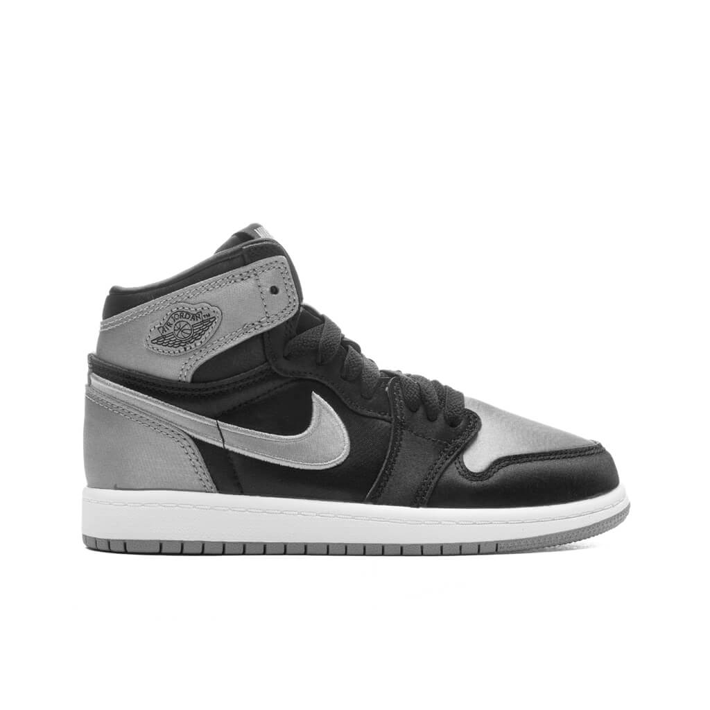 Air Jordan 1 Retro High OG 'Satin Shadow' (PS) - Black/Medium Grey/White