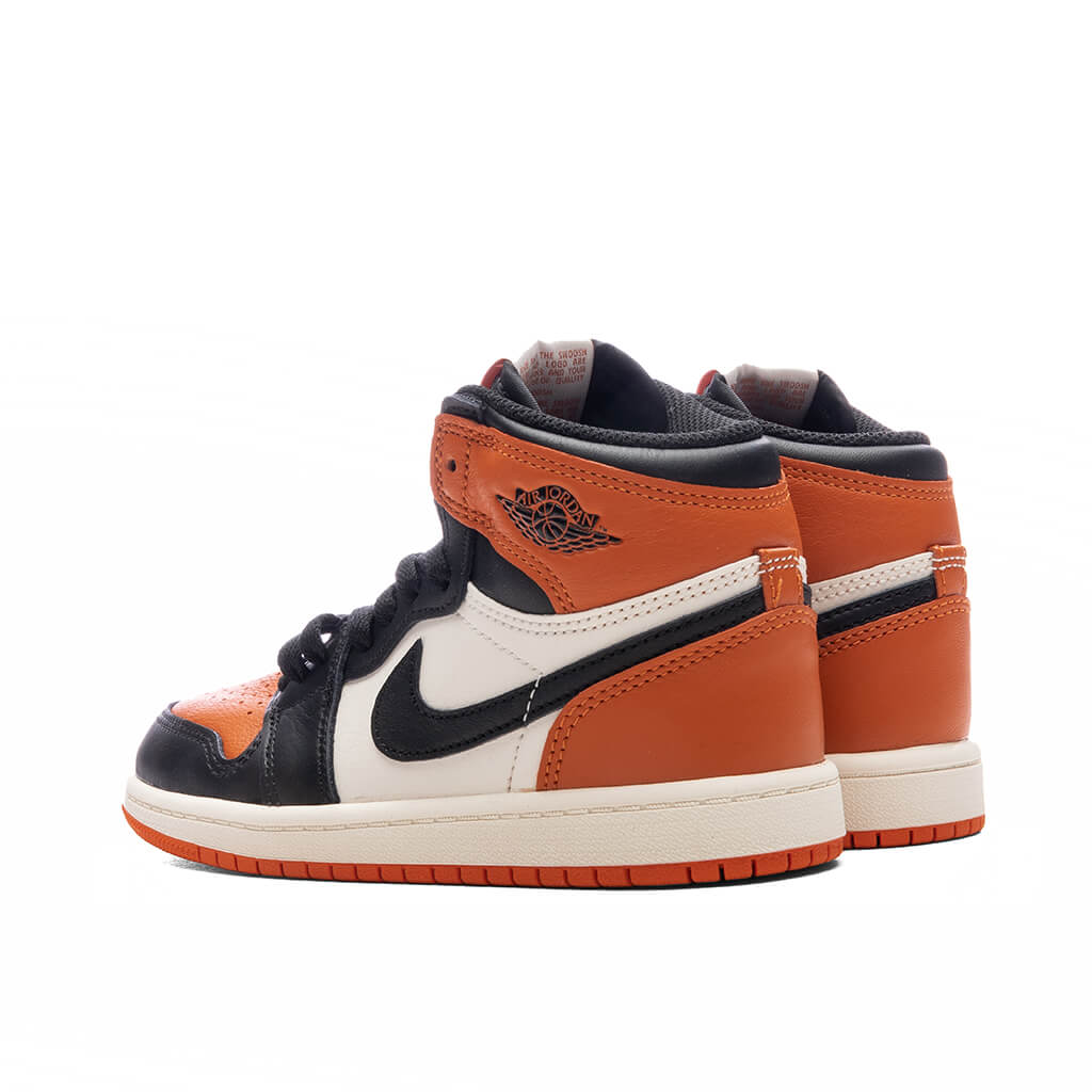 Air Jordan 1 Retro High OG 'Shattered Backboard' (PS) - Black/Sail/Starfish
