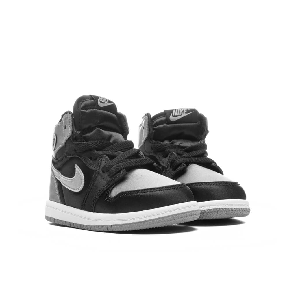 Air Jordan 1 Retro High OG 'Satin Shadow' (TD) - Black/Medium Grey/White