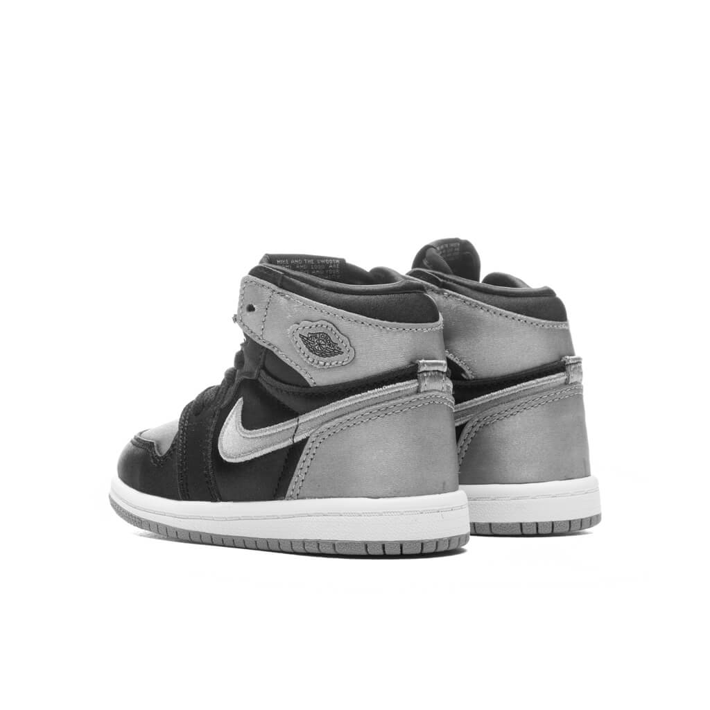 Air Jordan 1 Retro High OG 'Satin Shadow' (TD) - Black/Medium Grey/White