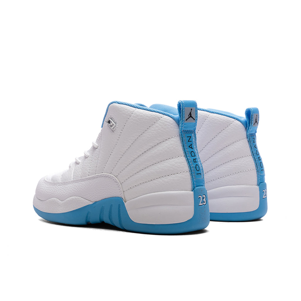 Air Jordan 12 Retro 'Melo' (PS) - White/University Blue/Metallic Silver