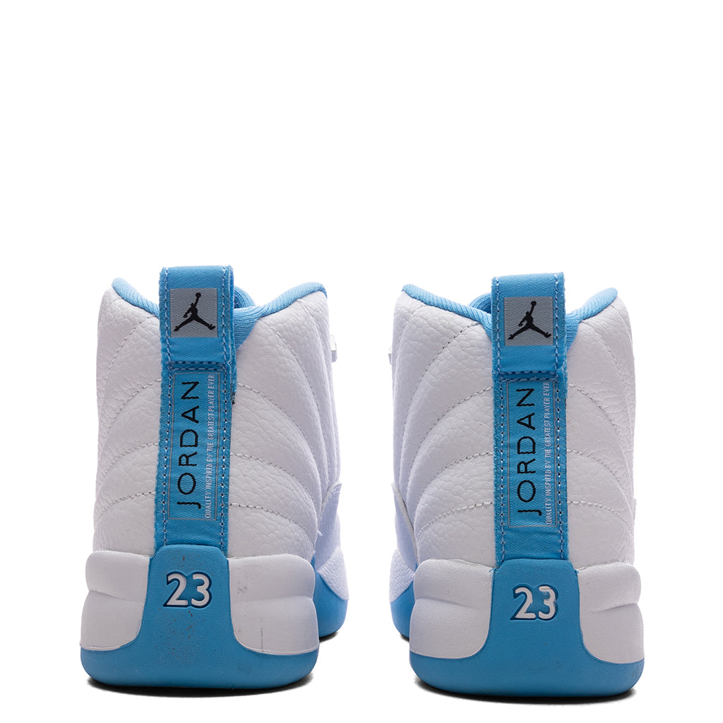 Air Jordan 12 Retro 'Melo' (PS) - White/University Blue/Metallic Silver